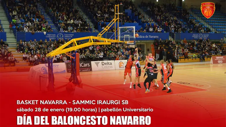 Cartel del Día del baloncesto navarro.