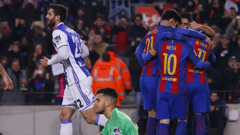 El Barça elimina a la Real Sociedad en el Camp Nou. Lfp.