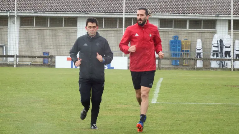 Vujadinovic entrenandose en Tajonar.