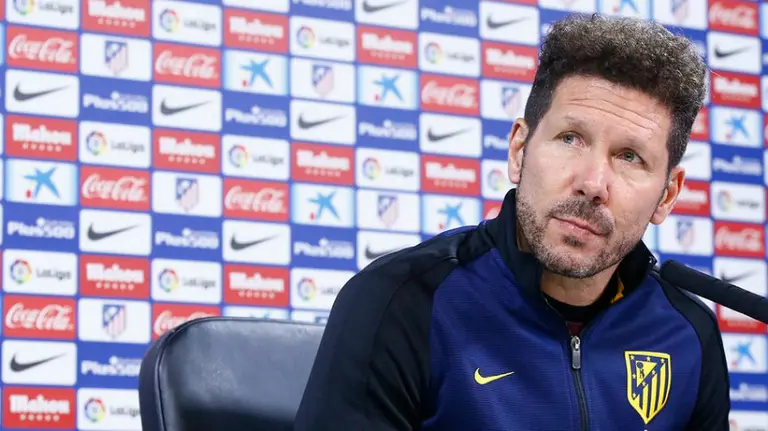 Diego Simeone en rueda de prensa. Twitter At. Madrid.