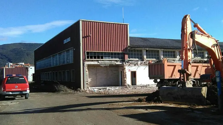 La máquina con la que ha resultado herido un trabajador en Aoiz POLICÍA FORAL