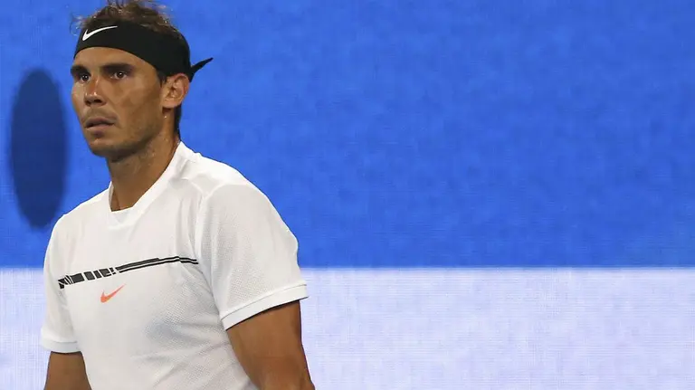 Rafa Nadal durante el Open de Australia de 2017 EE