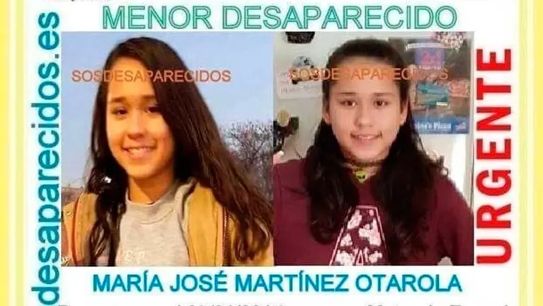 María José, la niña desaparecida desde el miércoles en Madrid. SOSDESAPARECIDOS
