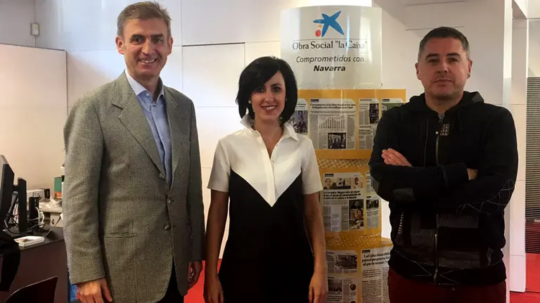 En la fotografía, José Manuel Tomás, María José Urmeneta y Carlos Arróniz.