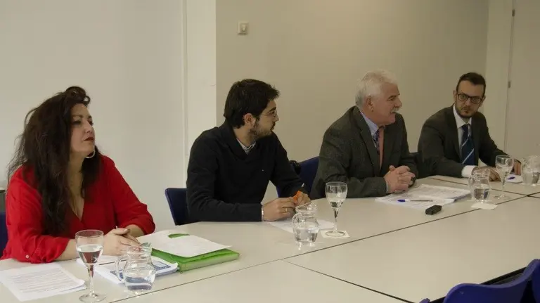 María Luisa Durán, Julen Sesma, Juan José Lozano y Luis Sarrato, de 'Levántate contra el Bulling'. 