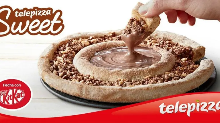 La nueva Telepizza Sweet con trozos de KitKat.
