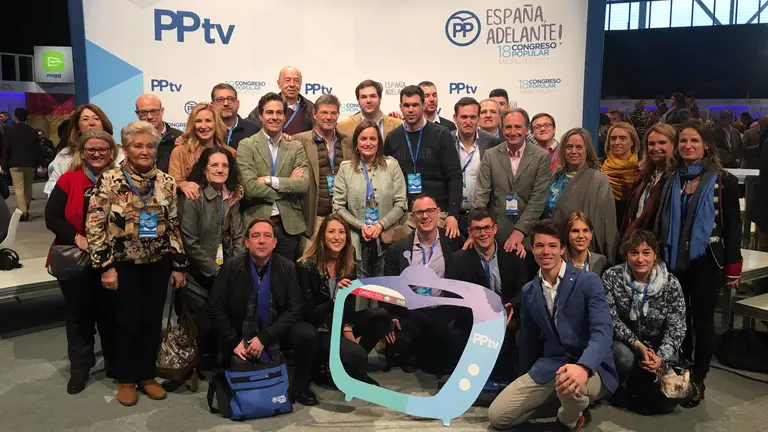 Imagen de la delegación navarra en el Congreso Nacional del Partido Popular CEDIDA