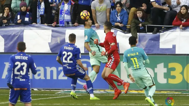 Partido Alavés - Barcelona en Vitoria. Lfp.