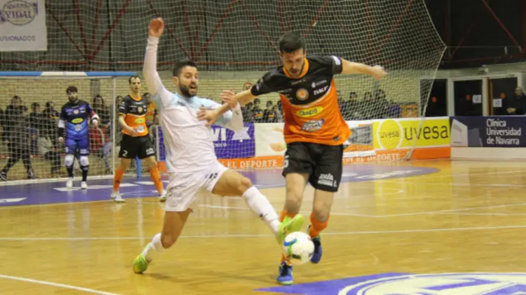 Partido Aspil Vidal - Santiago futsal. Foto web Ribera Navarra.