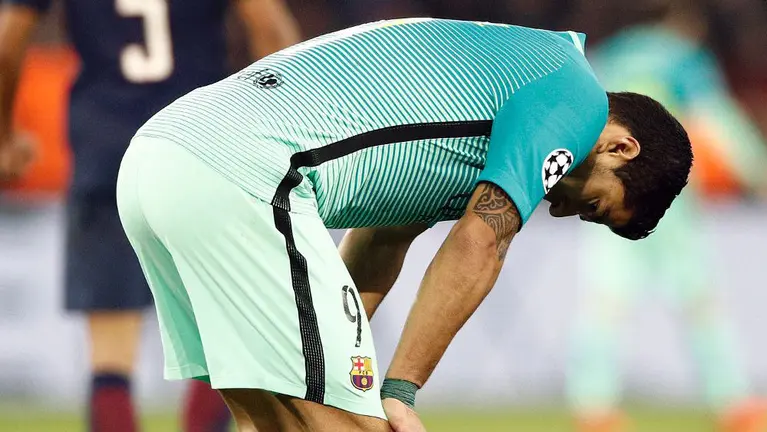 Luis Suárez, abatido en París. EFE