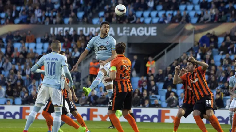 Partido del RC Celta en la Europa League. Lfp.