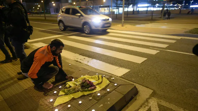 Decenas de vecinos reclaman más seguridad en la Avenida Guipúzcoa de Pamplona, donde murió una mujer atropellada. PABLO LASAOSA (1)