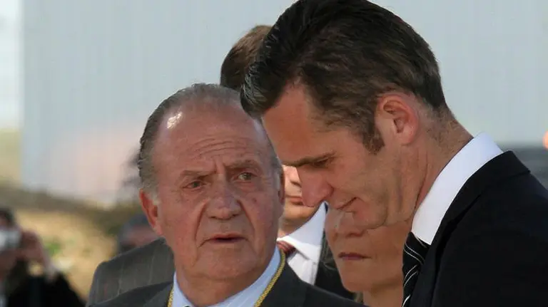 Imagen del rey emérito Juan Carlos de Borbón y su yerno Iñaki Urdangarín EEE