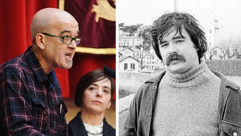 Eneko Etxeberria y su hermano José Miguel Etxeberria, &#39;Naparra&#39;. MIGUEL OSÉS