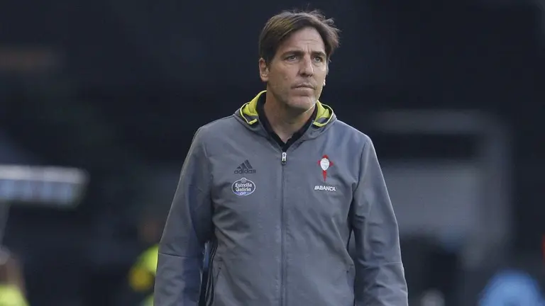 El entrenador del Celta de Vigo Eduardo Berizzo durante el encuentro correspondiente a la jornada 23 de primera división contra el Osasuna que disputan esta noche en el estadio de Balaídos, en Vigo. EFE/Salvador Sas