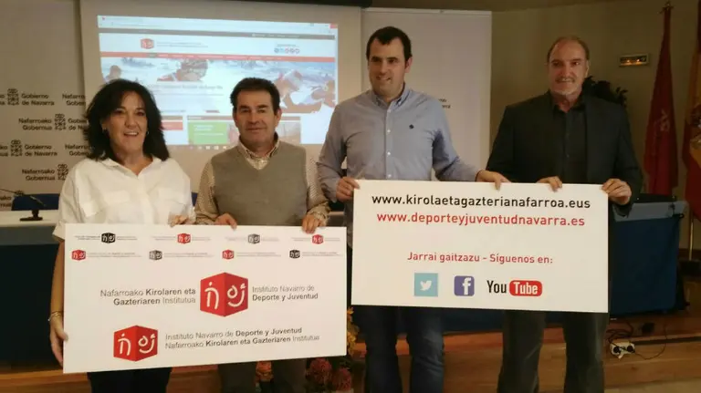 Presentación de la nueva página web. Foto Gobierno de Navarra.