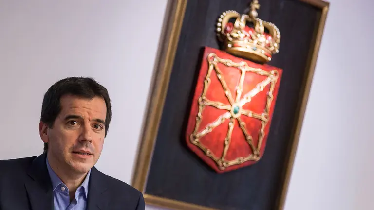 El delegado del Gobierno de Navarra en Bruselas, Mikel Irujo, presenta el informe sobre el futuro de las Estrategias de Especialización Inteligente (06). IÑIGO ALZUGARAY