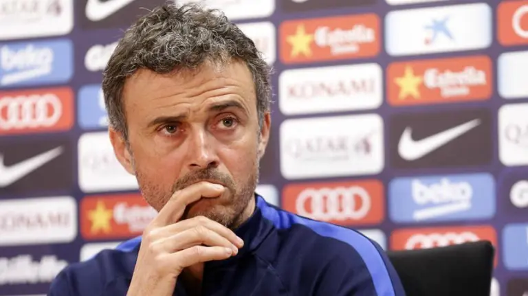 Luis Enrique en rueda de prensa. FC Barcelona.