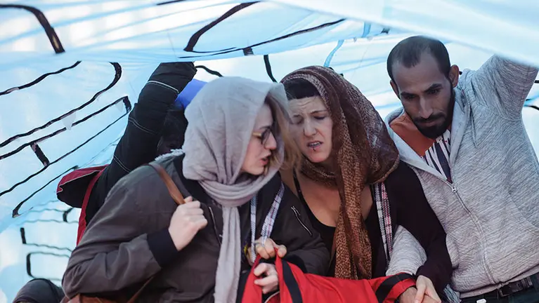 Manifestación bajo el lema No a la Europa fortaleza. Acogida ya. MIGUEL OSÉS_13