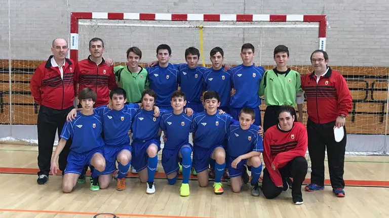 Selección Sub-16 masculina de fútbol sala. Facebook FNF.