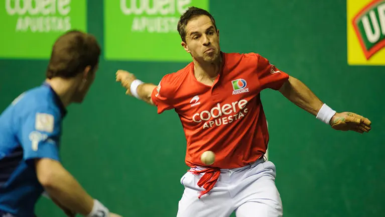 Campeonato de parejas en el labrit entre Olaizola-Untoria contra Artola-Albisu. MIGUEL OSÉS