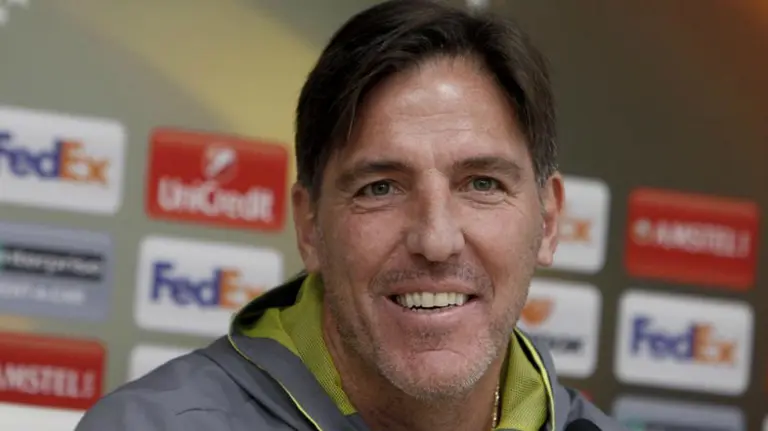 Eduardo Berizzo entrena al Celta. Efe.