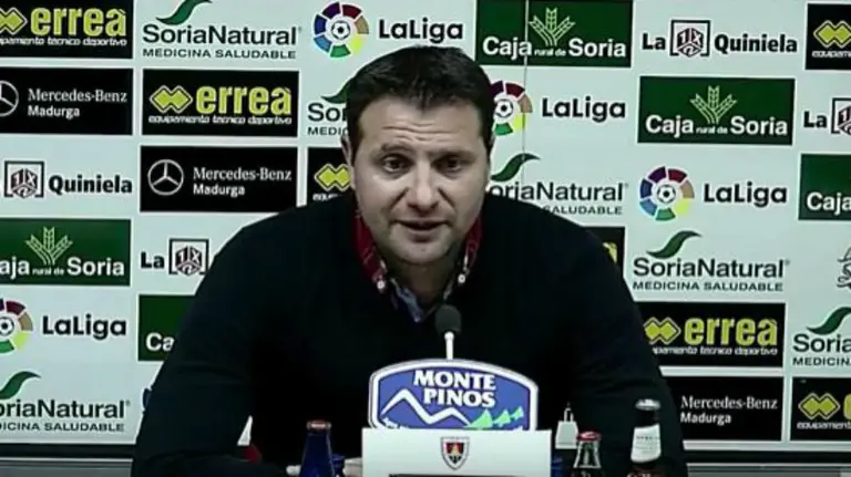 César Palacios en rueda de prensa en Soria.