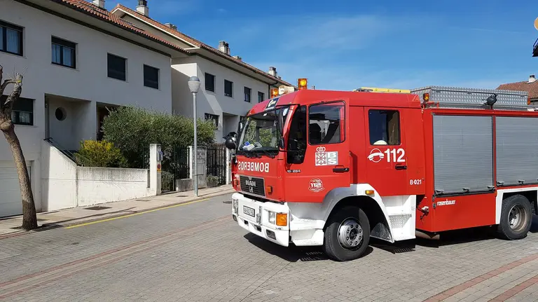 Vivienda unifamiliar de Zizur Mayor donde se ha producido el incendio.