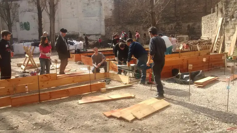 El huerto urbano de Pellejerías, en Pamplona.