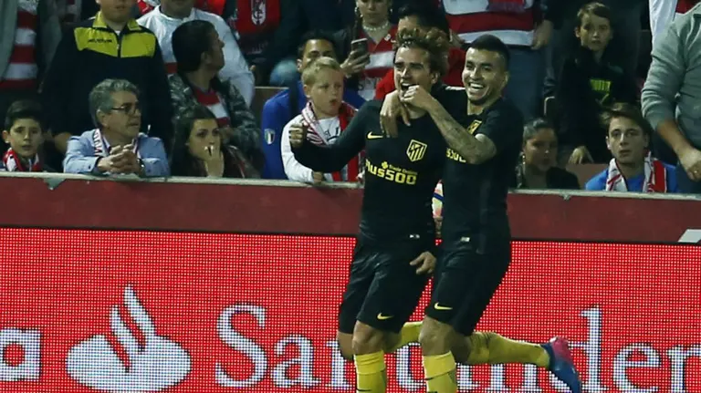 Griezmann celebra su gol en Granada. Lfp.