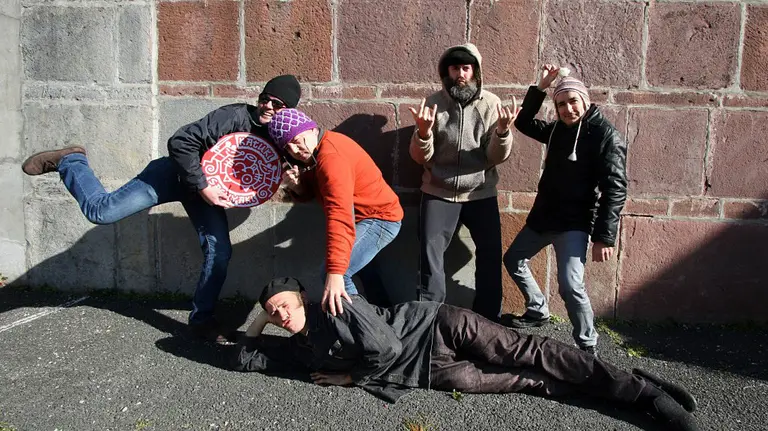 Belatz, Marko, Mikel Urmeneta, Txema-Sanz y Asisko, dibujantes de Katuki Saguyaki.