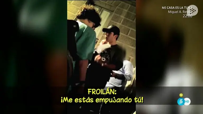 Froilán, en una imagen del altercado que protagonizó a las puertas de una discoteca madrileña.