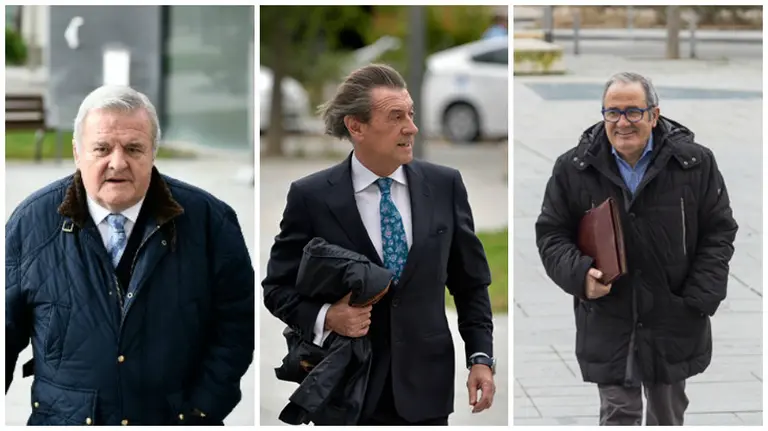 Pachi Izco, Miguel Archanco y Luis Sabalza acuden al juzgado.
