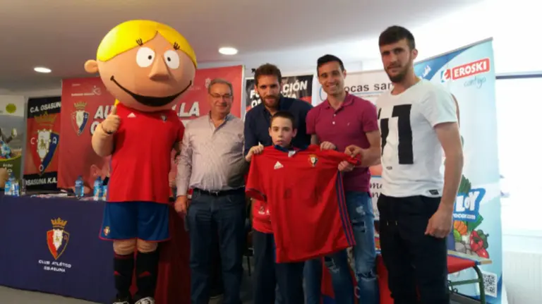 Los jugadores de Osasuna en San Adrián. Foto CA Osasuna.