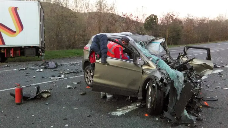 Una persona ha muerto en un accidente ocurrido en Arre. POLICÍA FORAL