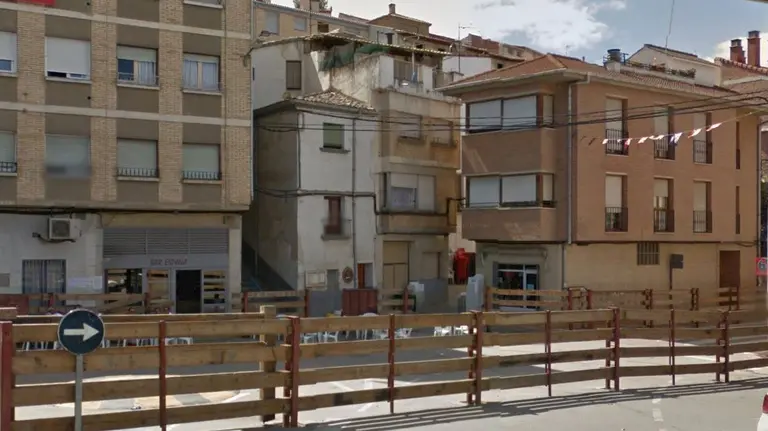 Imagen del centro de Funes durante la celebración de las fiestas patronales ARCHIVO