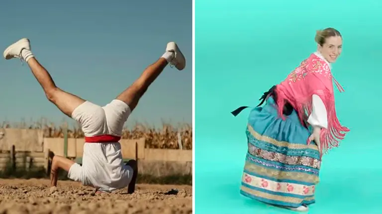 A la izquierda, una imagen de la campaña del Certamen Villa de San Adrián. A la derecha, una imagen de la campaña de Huawei.