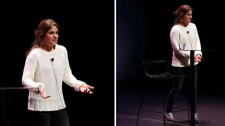 Marta Páramo, en Pamplona, durante su ponencia del XXI Congreso Nacional Provida