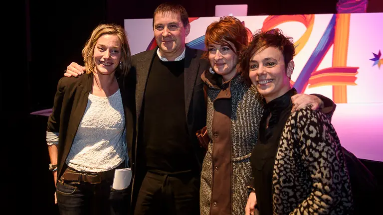 Sortu celebra un acto, acompañados de Arnaldo Otegi, para la elección de su nuevo Consejo en Navarra. PABLO LASAOSA 01