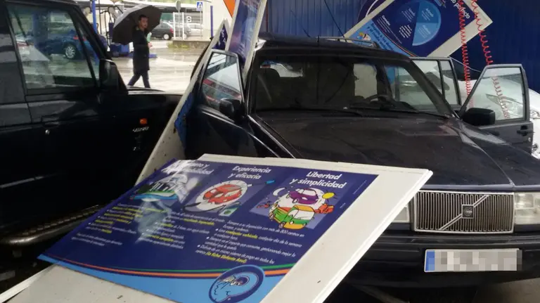 Bestial accidente en un túnel de lavado en la Rochapea.