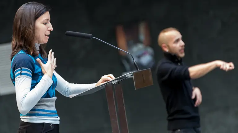 Acto institucional en el Parlamento de Navarra con motivo del Día Mundial del Teatro (27). IÑIGO ALZUGARAY
