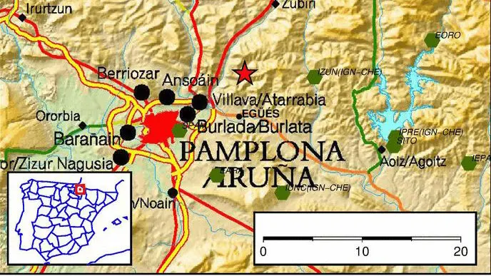 Terremoto en Egüés.