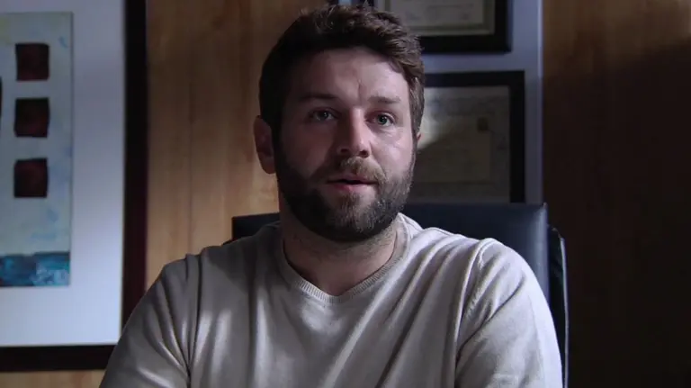 El actor Mateo González durante una secuencia en la serie que rodaba para TVG TWITTER