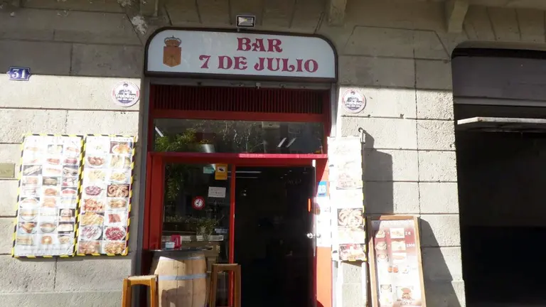 Vista del bar 7 de julio de Barcelona