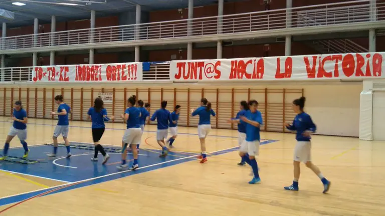 Ánimos no le han faltado al Txantrea en Arrosadía. Twitter Txantrea FSF.