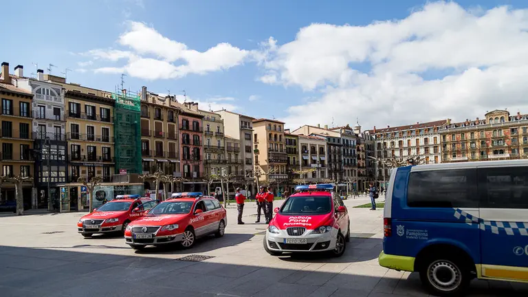 Los sindicatos de policías de Navarra se concentran en contra del anteproyecto de Ley de Policías (11). IÑIGO ALZUGARAY