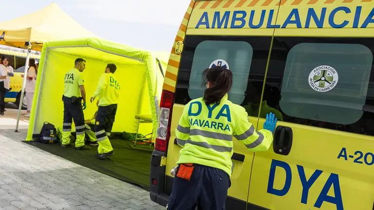 Simulacro desarrollado por DYA Navarra sobre las consecuencias del consumo de alcohol y drogas en jóvenes (26). IÑIGO ALZUGARAY