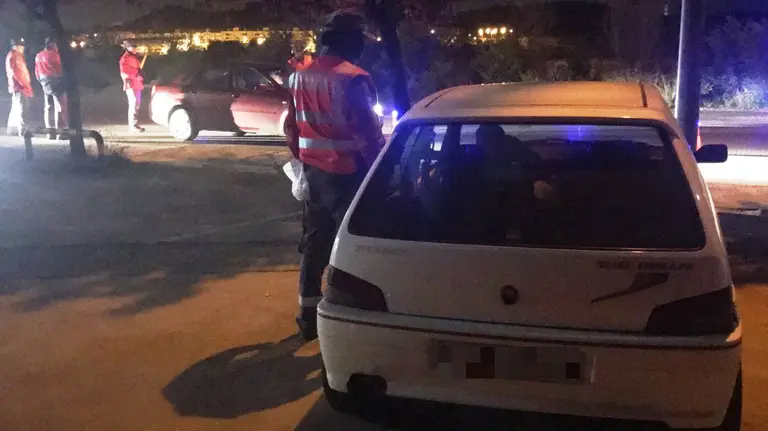 Imagen de una detención realizada por la Policía Foral en Tudela. ARCHIVO