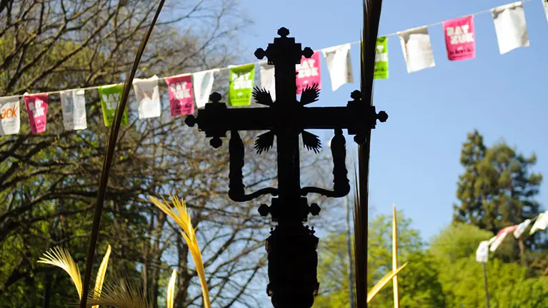 La procesión del domingo de Ramos en la Iglesia de San Lorenzo en Pamplona. MIGUEL OSÉS (15)