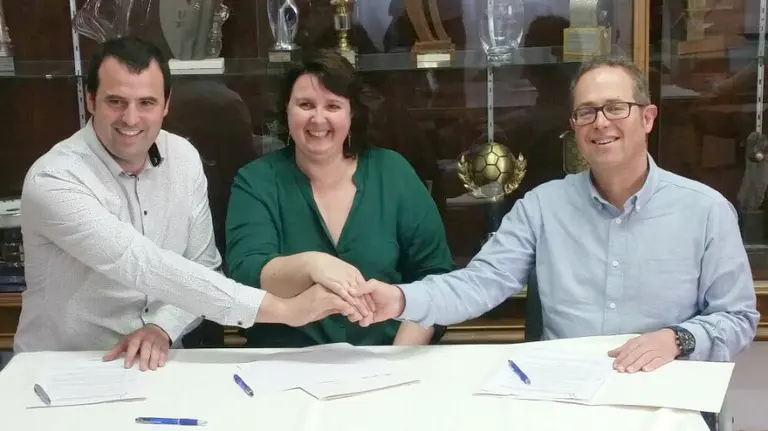 Rubén Goñi, Patricia Remón y Sergio Parra. Foto web INDJ.